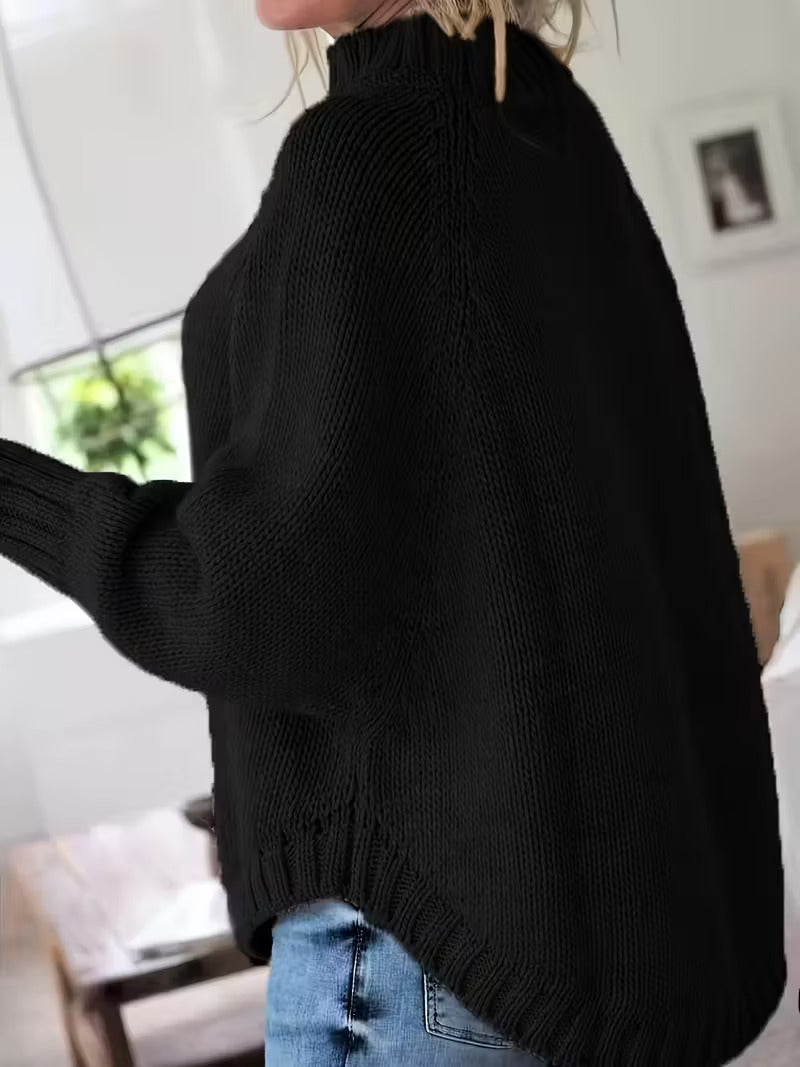 Pamella - Kabelstrikket Oversized Sweater