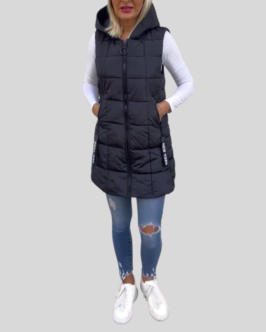 Modehus | Vatteret Vest med Hætte