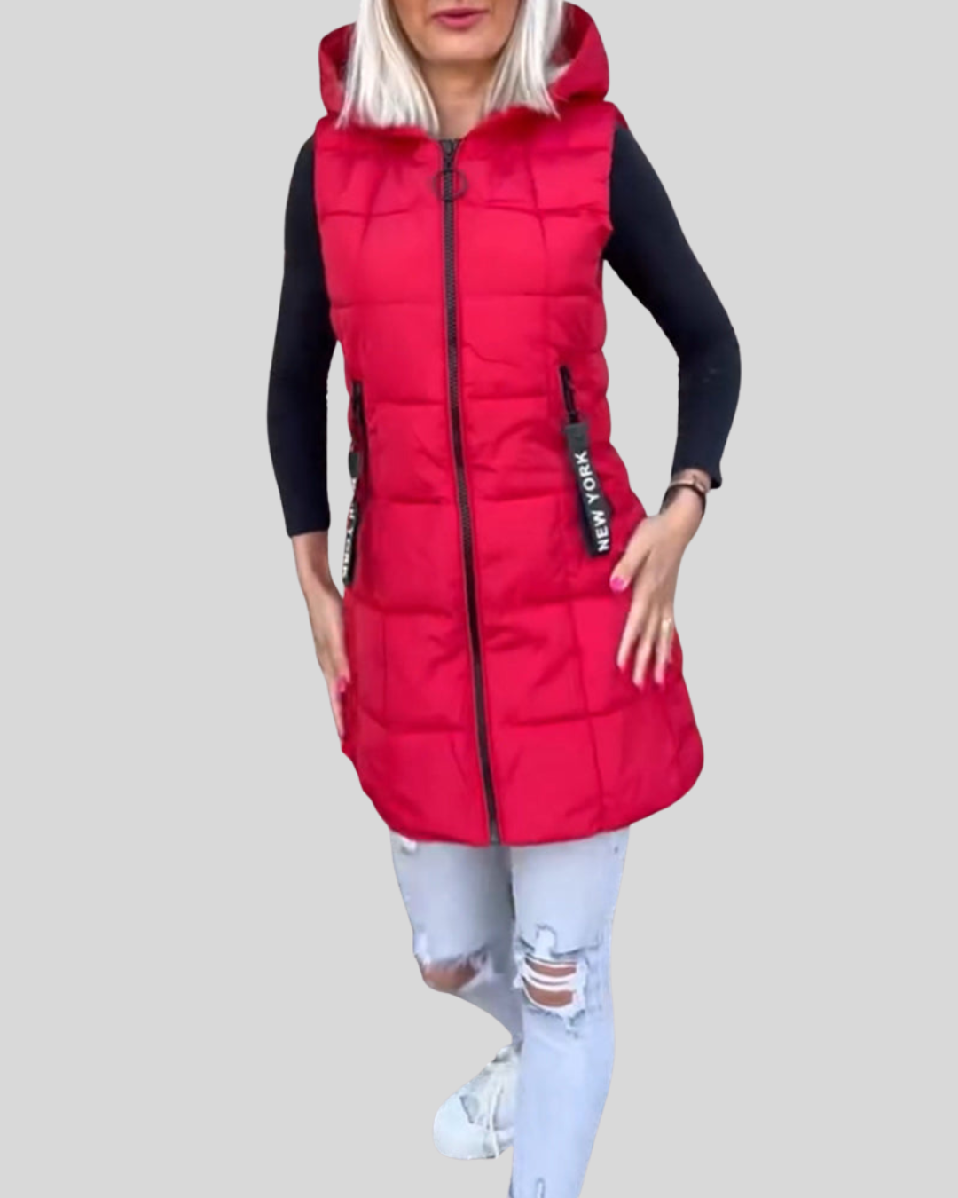 Modehus | Vatteret Vest med Hætte