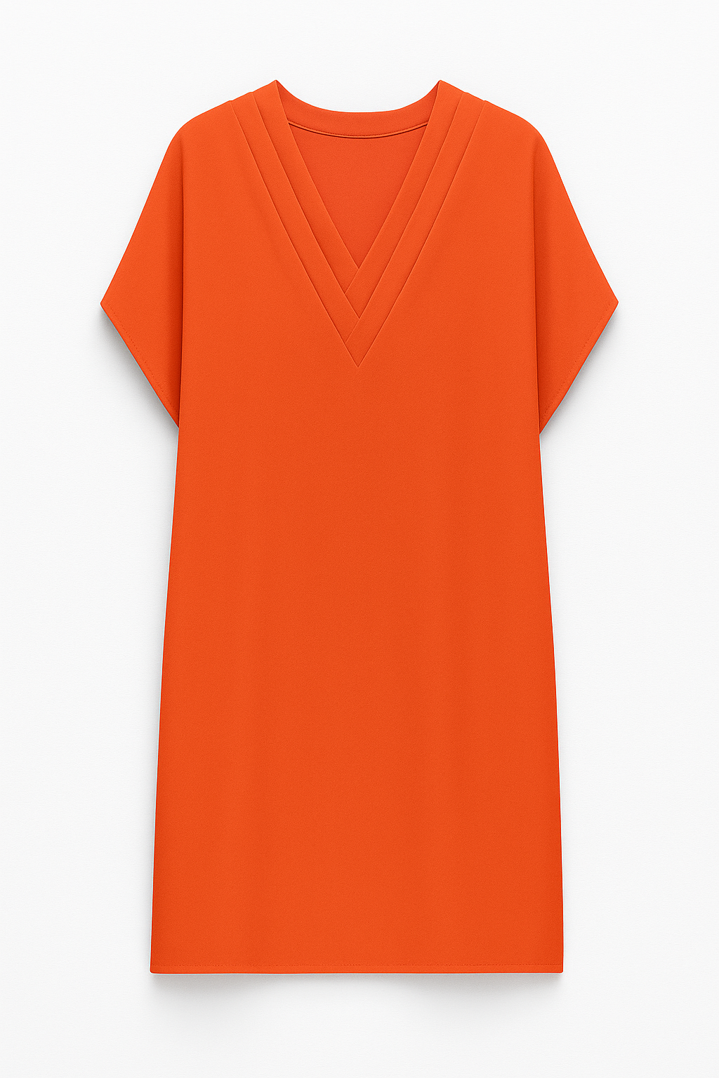 Ida KJOLE | Kort kjole med struktureret V-udskæring