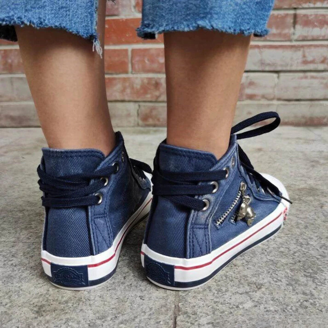 FREYJA™ - Chic och Bekväm Högskuren Denim Canvas Skor