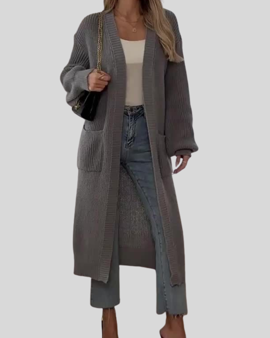 Modehus | Lang Elegant Cardigan