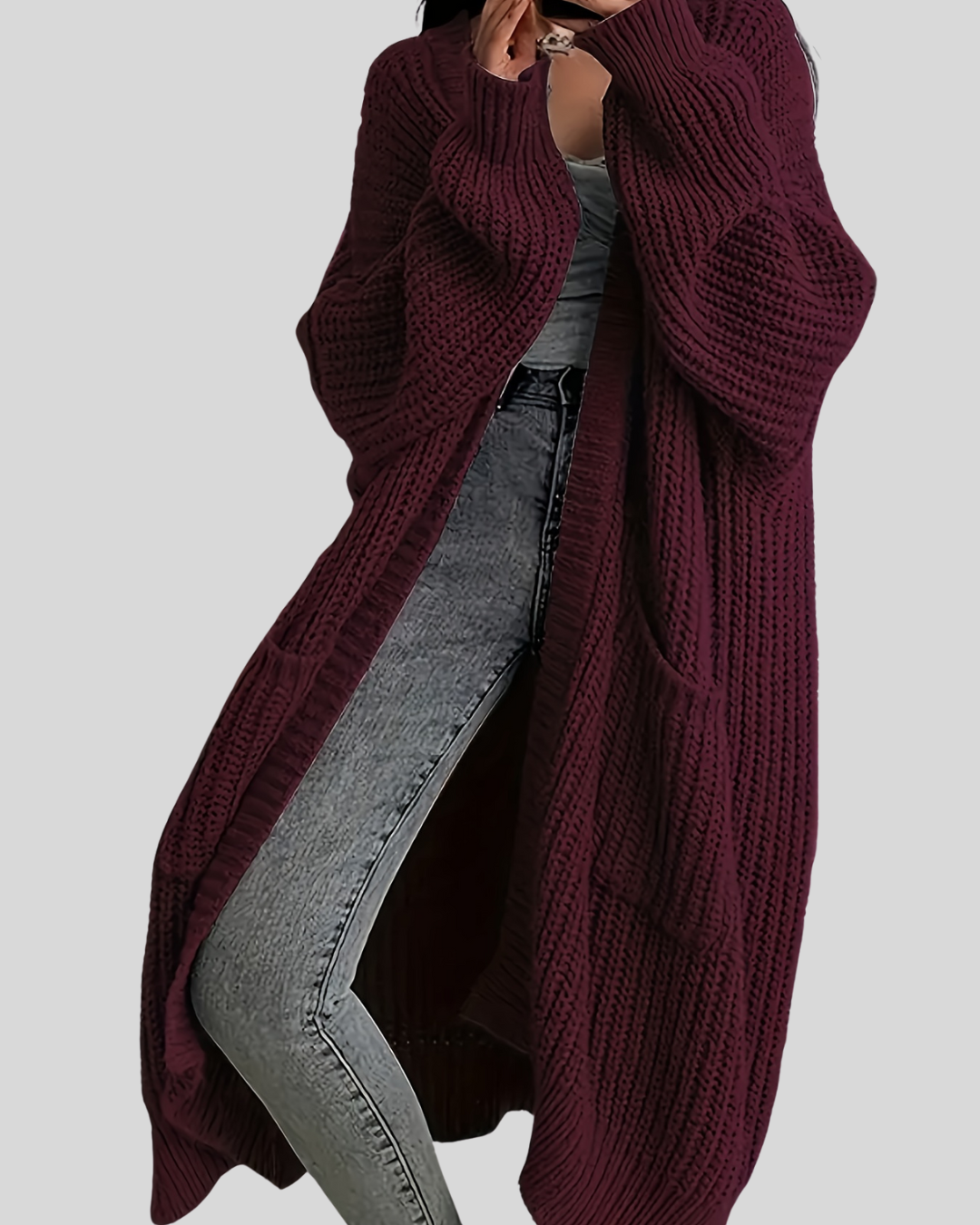 Modehus | Lang Elegant Cardigan