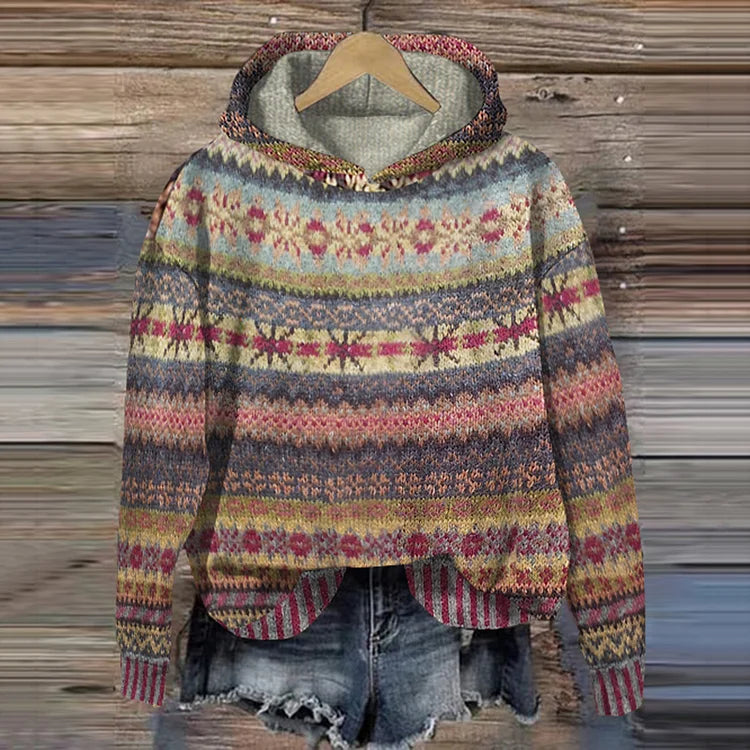 Sofia™ | Tidlös Mönster Hoodie