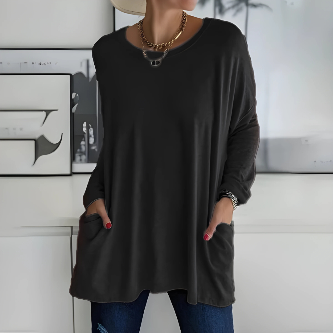 Aelira | Avslappnad långärmad topp