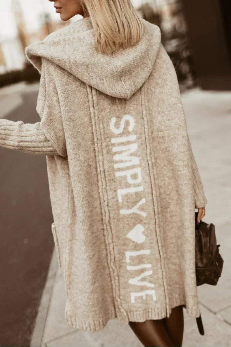 Ava - Lång stickad cardigan för kvinnor