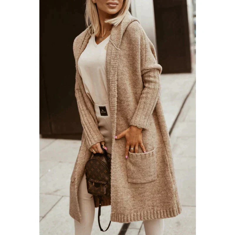 Ava - Lång stickad cardigan för kvinnor