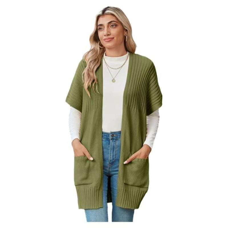 CASSAVA™ - Lättvikts Öppen Framsides Stickad K cardigan