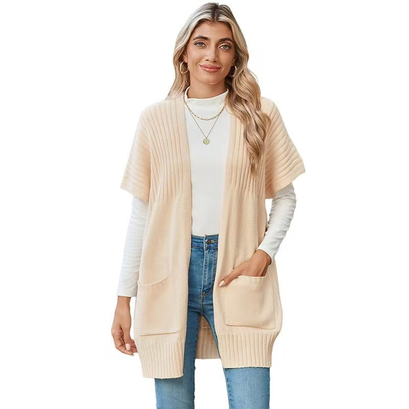 CASSAVA™ - Lättvikts Öppen Framsides Stickad K cardigan
