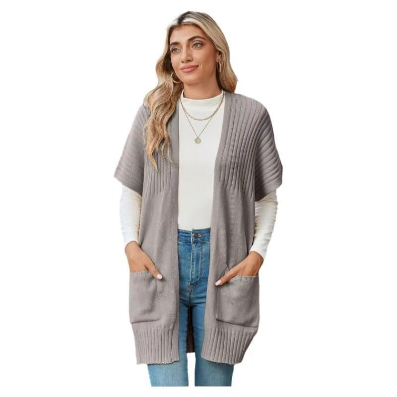 CASSAVA™ - Lättvikts Öppen Framsides Stickad K cardigan