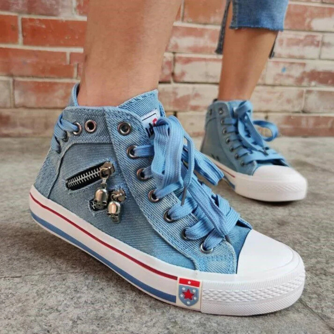 FREYJA™ - Chic och Bekväm Högskuren Denim Canvas Skor