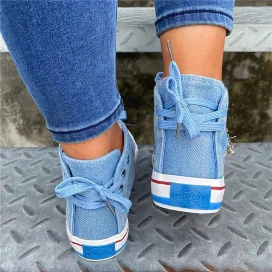 FREYJA™ - Chic och Bekväm Högskuren Denim Canvas Skor