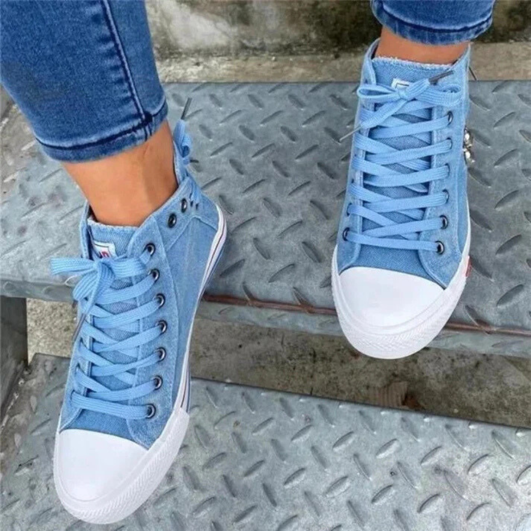 FREYJA™ - Chic och Bekväm Högskuren Denim Canvas Skor