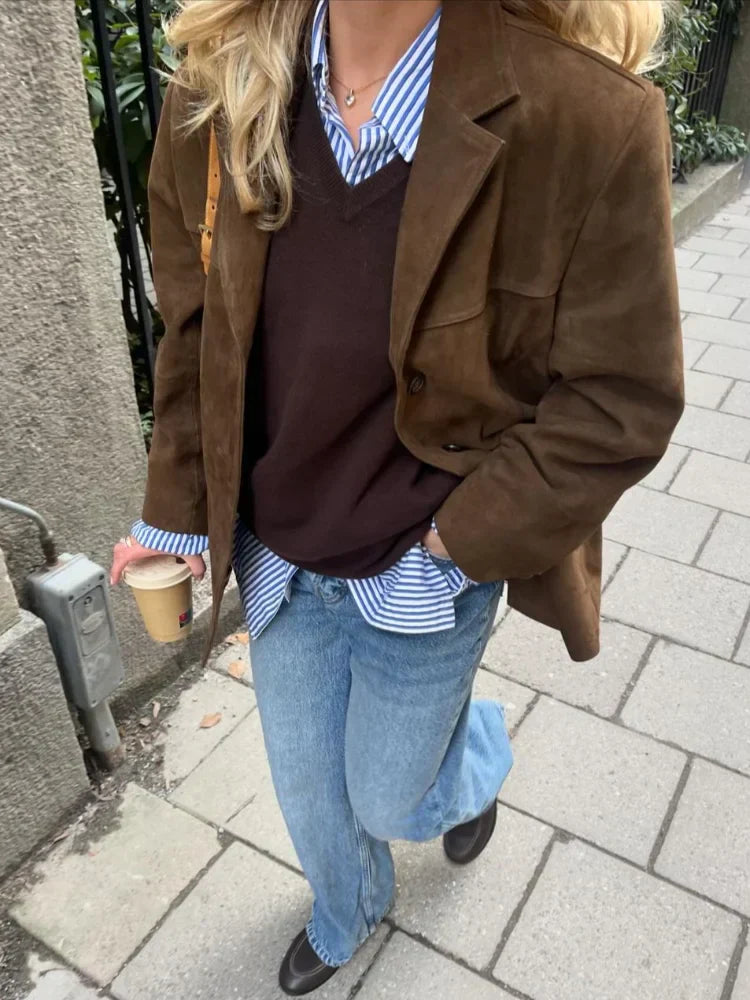 Visconte | Brun Korta Jacka för Kvinnor