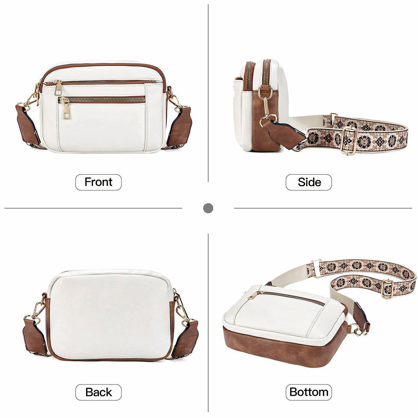 Erikka | Elegant crossbody-väska med mönstrad justerbar rem