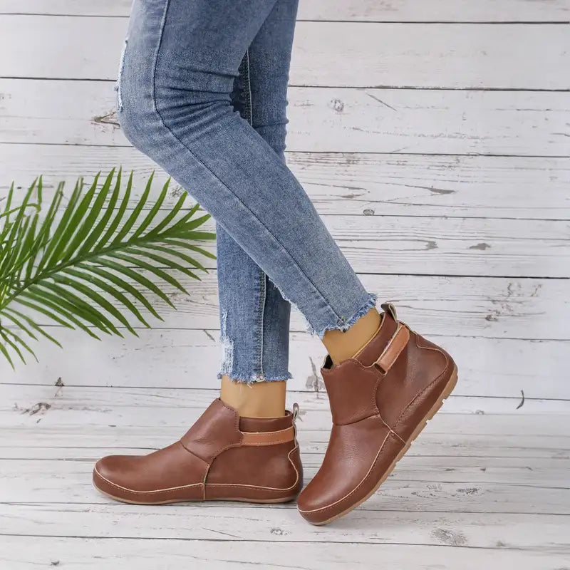 FREYJA™ - Bekväma Och Halkfria Trendiga Vintage-Stövelskor