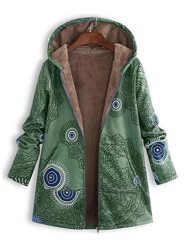Aerilyn - Varm och Mjuk Parka med Fickor